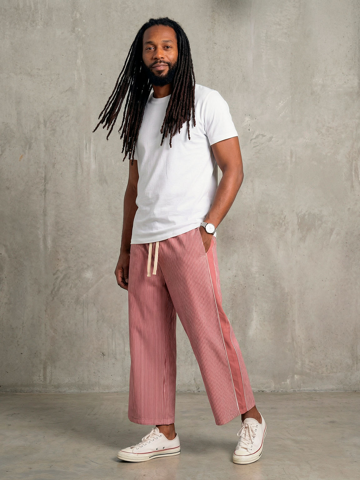 Pantalon rayas rojas — resultado